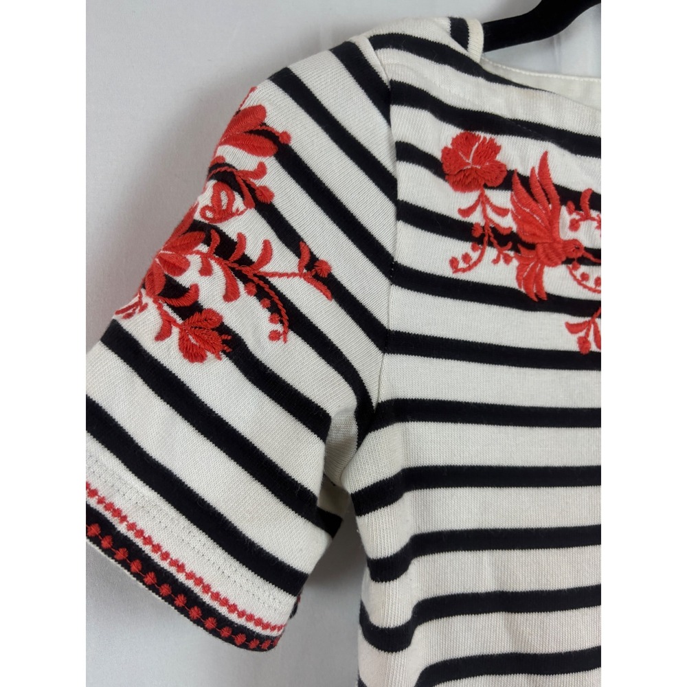 Kate Spade Broome Street Nautical Striped Embroidered Drop Waist‎ Dress XS - Picture 4 of 13